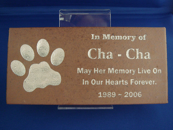 Sand Carved Brick Face Pet Marker